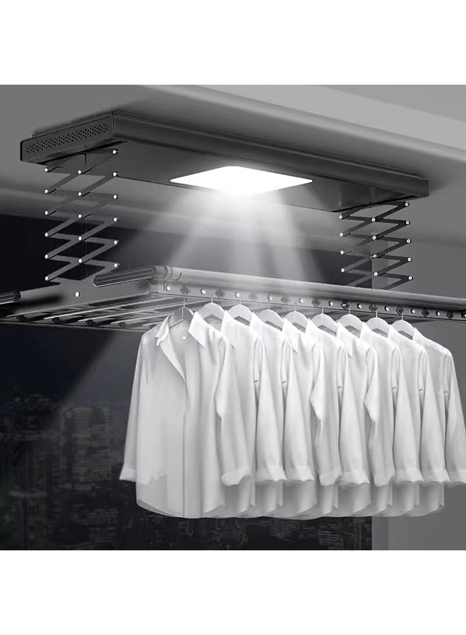 SUPAAR Clothes Drying Rack Electric Clothes Hanger Drying Rod Automatic Remote Wall Control Lifting Single Row Scissors Rack for Household Balconies Ceiling Drying Rack