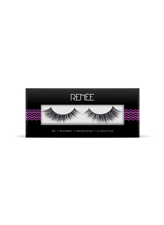 Renee - False Eyelashes Long Natural 3D Fake Eyelash | Soft, Comfortable, Non-Irritating, Lightweight & Reusable, Me-Mia- The Fallback 1 Pair - Image 1