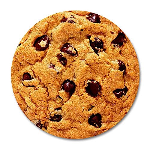 Smooffly Chip Cookie Mouse Pad, Delicious Chocolate Chip Cookie Round Mouse Pad - Image 2