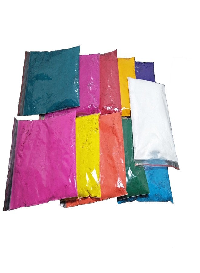 YADNESH Rangoli Colors Rangoli Powder Design Creativity Diwali Floor Design Colors(Set of 11 Colors 50 gm each packs and White color 100 gm pack) - Image 1