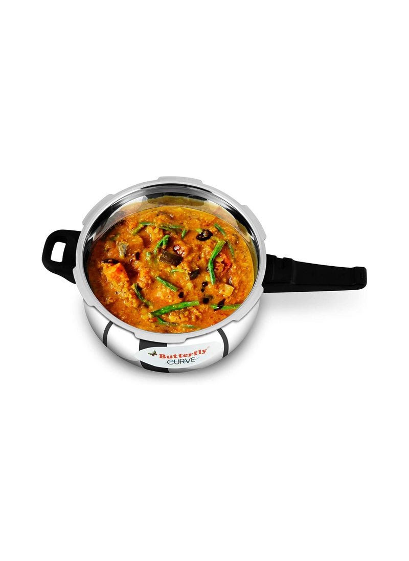 BUTTERFLY - Butterfly Stainless Steel 5.5-Liter Curve Pressure Cooker, Large, Silver - Image 1