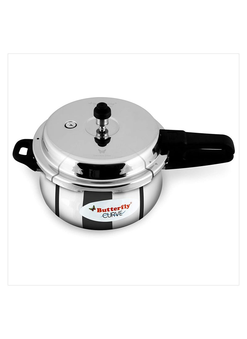 BUTTERFLY - Butterfly Stainless Steel 5.5-Liter Curve Pressure Cooker, Large, Silver - Image 1