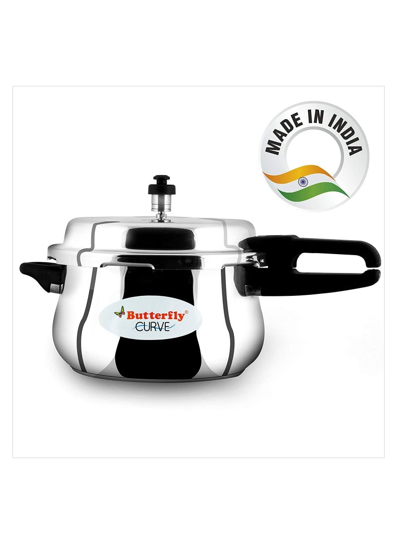 BUTTERFLY - Butterfly Stainless Steel 5.5-Liter Curve Pressure Cooker, Large, Silver - Image 1