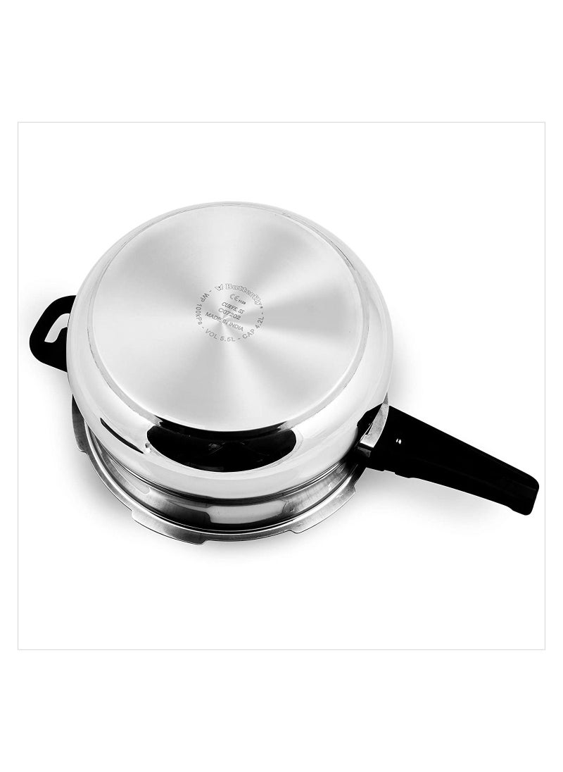 BUTTERFLY - Butterfly Stainless Steel 5.5-Liter Curve Pressure Cooker, Large, Silver - Image 1