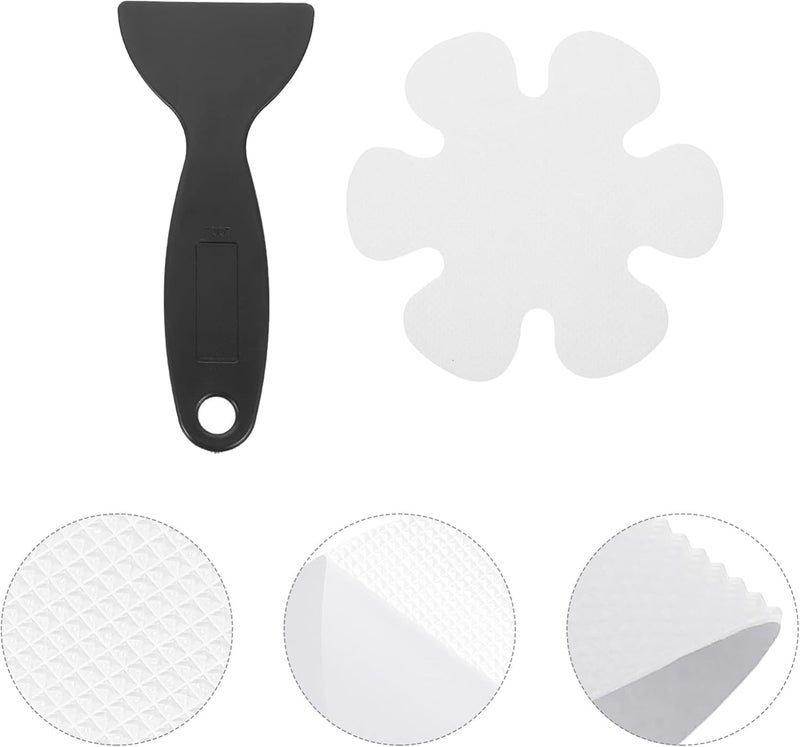 klarako 1 Set Bathroom Non-Slip Stickers Non Skid Tape Clear Sticker Clear Duct Tape Bathtub Sticker with Scraper Floor Stickers Pools Floor Anti Slip Sticker Non-Slip Sticker Scraper - Image 2