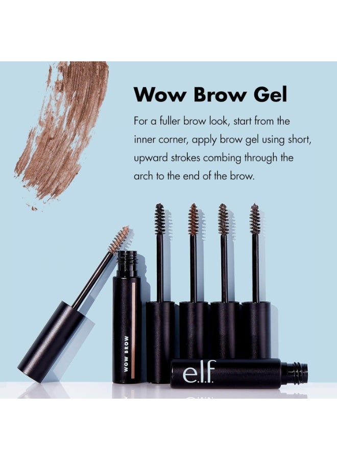 elf Wow Brow Gel, Volumizing, Buildable, Wax-Gel Hybrid, Creates Full, Voluminous-Looking Brows, Locks Brow Hairs In Place, Brunette, Fiber-Infused, 0.12 Oz - Image 2
