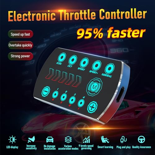 Qagea Throttle Response Controller 9 Drive Modes Smart Electronic Racing Accelerator Compatible with Toyota Tacoma FJ Cruiser 4Runner Hilux Prius Fortuner Innova Prado - Image 4