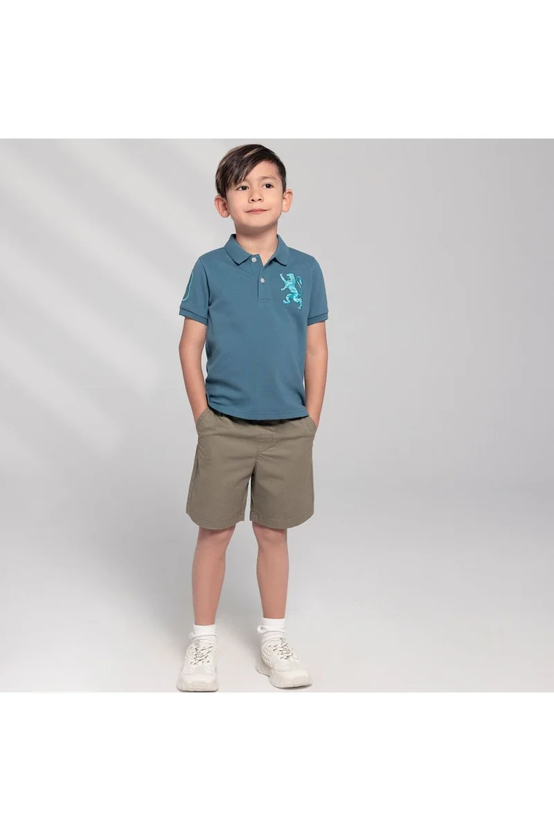 GIORDANO Junior's Green Lion Polo for Boys