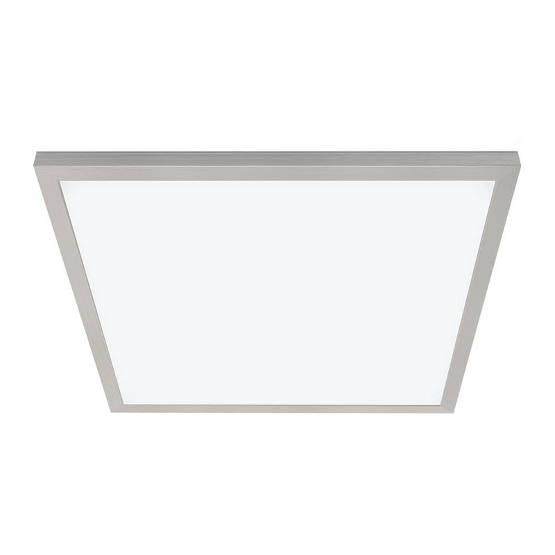 Good Earth Lighting 24in Smart Direct Wire LED Flat Panel Ceiling Light Fixture in Brushed Nickel 4000 Lumens WiFi Bluetooth Capable Fully Selectable White Light Settings from 2700K to 6500K