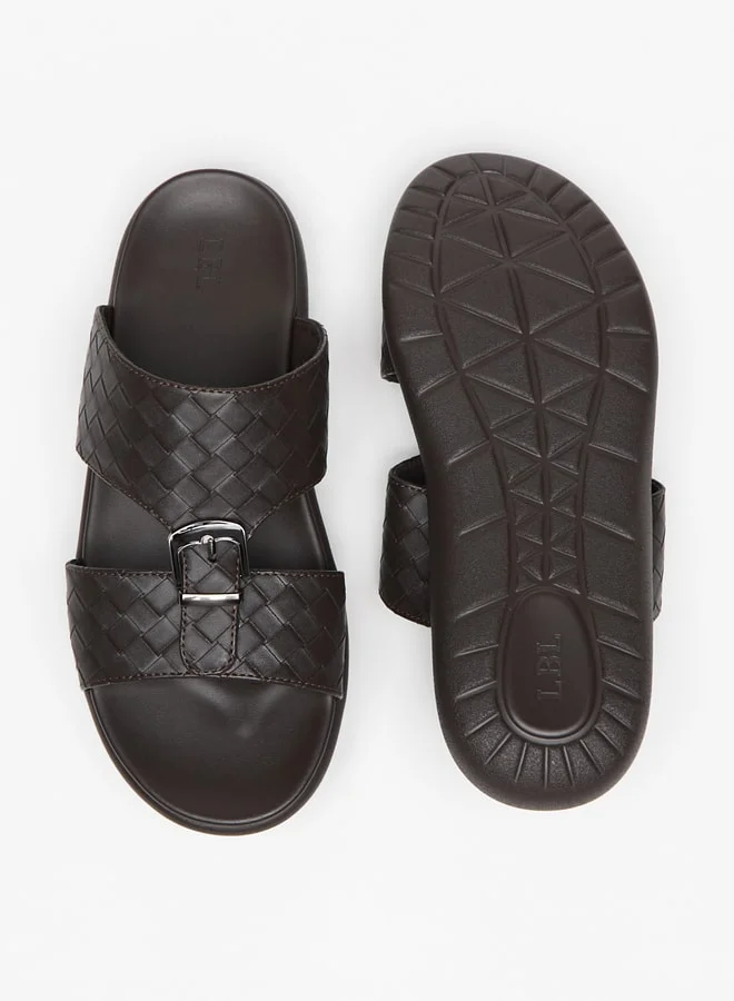 LBL by Shoexpress Men's Weaved Slip-On Sandals with Buckle Detail Ramadan Collection