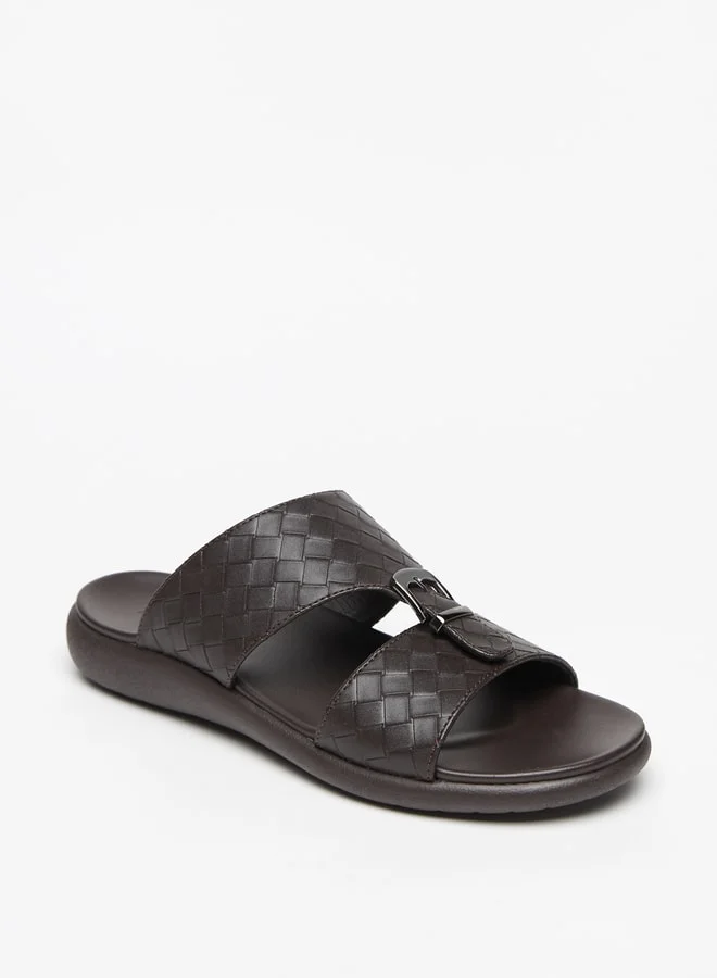 LBL by Shoexpress Men's Weaved Slip-On Sandals with Buckle Detail Ramadan Collection