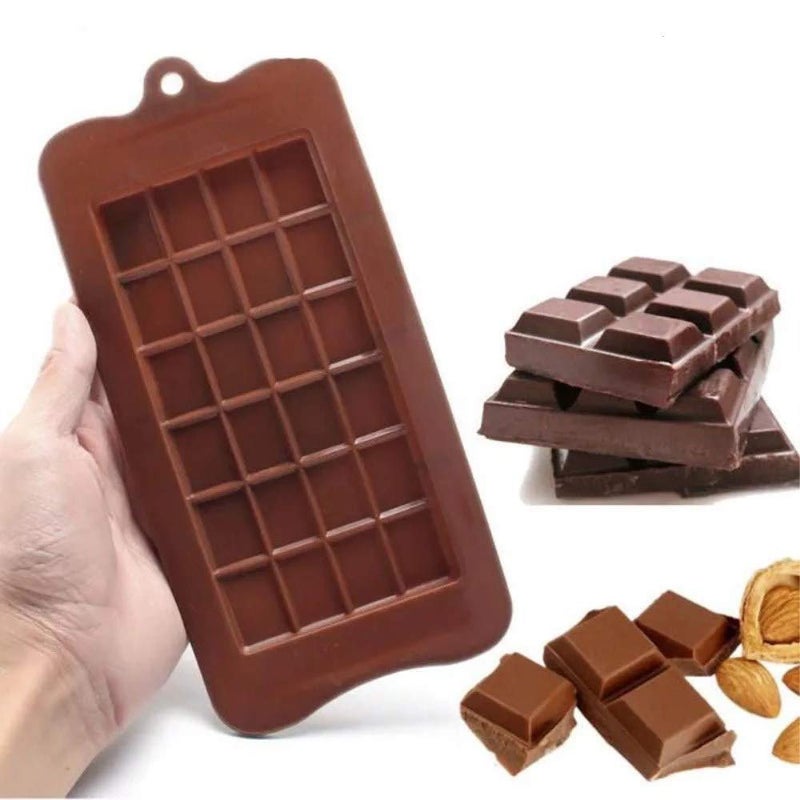XIEHE Silicone Break-Apart Chocolate, Food Grade Non-Stick Protein and Energy Bar Mold (Chocolate Bar Mold Set of 4) - Image 4