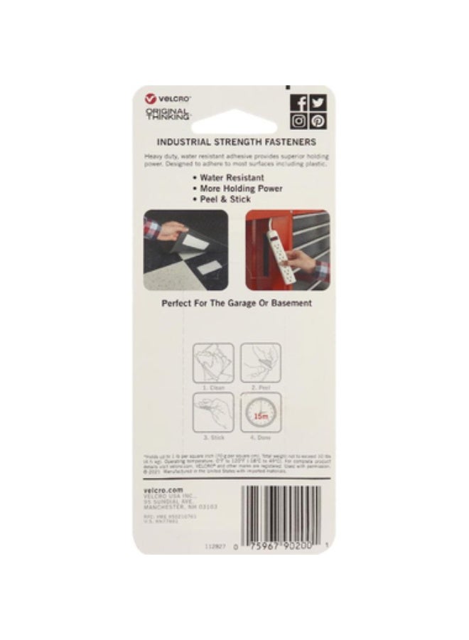 Velcro Industrial Strength Adhesive Back Fastener Strips4" X 2"White - Image 2