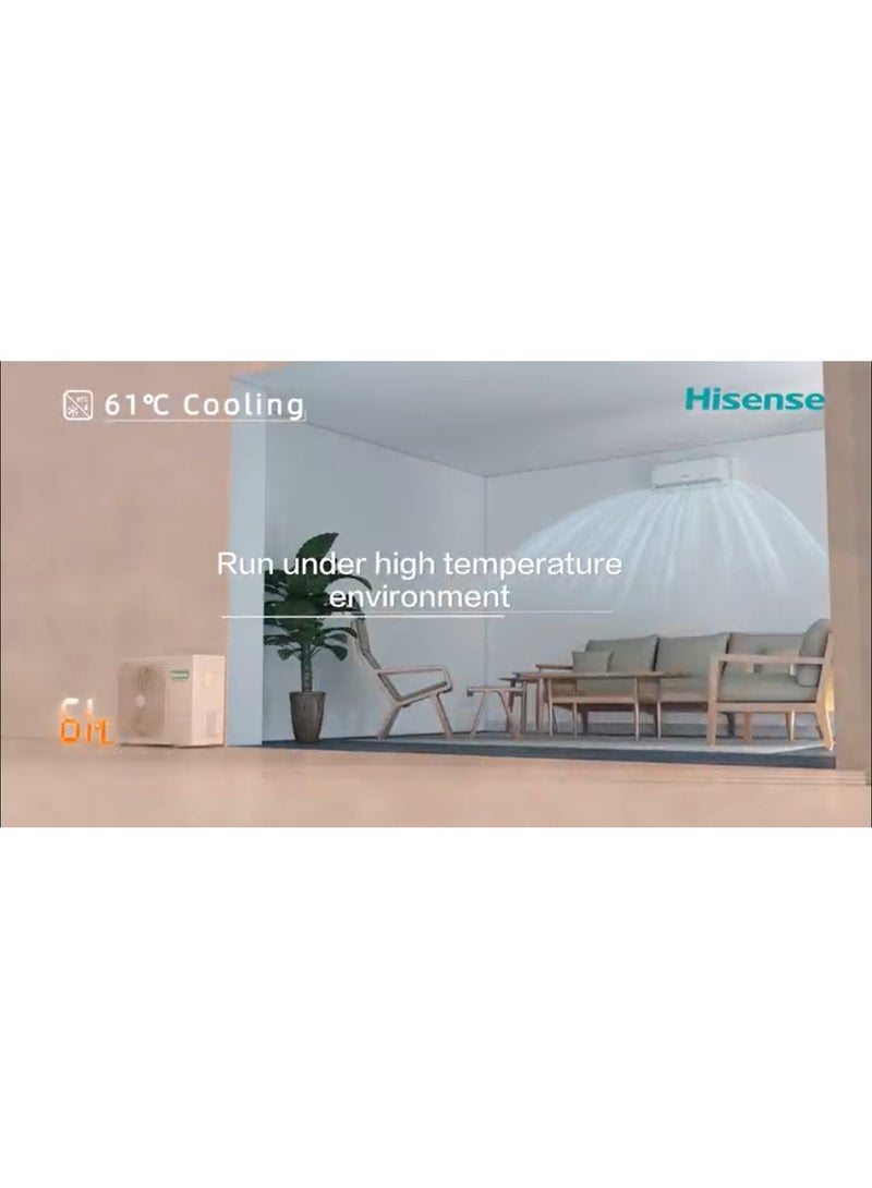 Hisense 31200 BTU Split Air Conditioner, Cold , WiFi, Energy Saving, Self Auto Clean, 7 Years Compressor Warranty HS36CPI23N White - Image 5