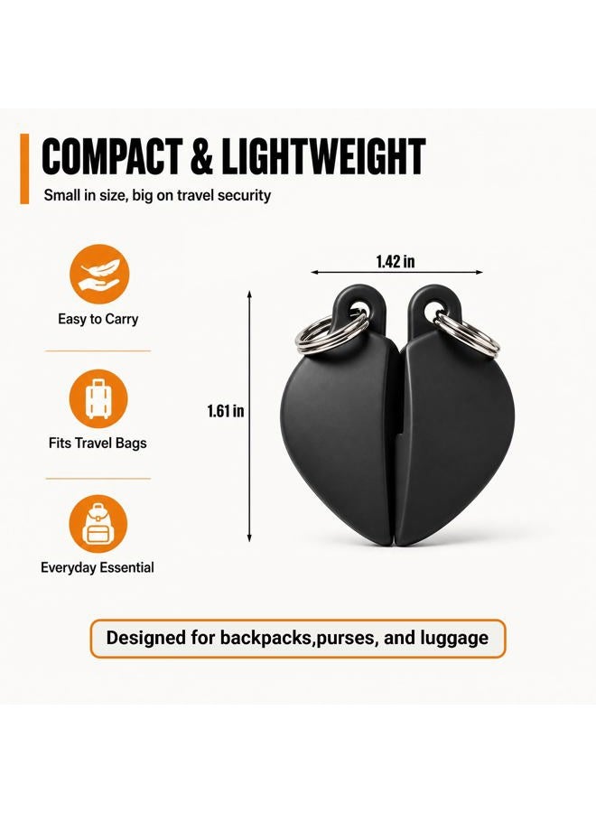 Zipper Clip, Anti Theft Purse & Backpack Zipper Lock, Anti Pickpocket, Outdoor Travel Safety Essentials, 2 Pack, Black - Image 2