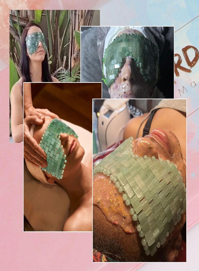 ideayard Jade Eye Mask, Natural Jade Stone Beaded Eye Cover with Adjustable Strap for Hot & Cold Therapy, Soothing Eye Care for Puffiness, Dark Circles & Relaxation - Image 5