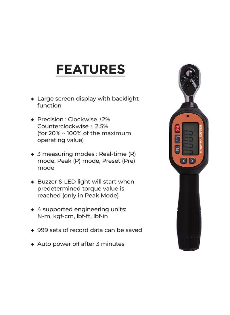 KUSAM-MECO - KUSAMMECO MINI DIGITAL TORQUE WRENCH KM NGM 10 UserFriendly Control Advanced Technology Easy Operations 1 Year Warranty - Image 1