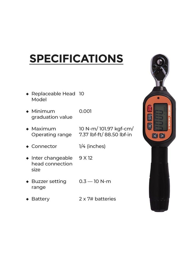 KUSAM-MECO - KUSAMMECO MINI DIGITAL TORQUE WRENCH KM NGM 10 UserFriendly Control Advanced Technology Easy Operations 1 Year Warranty - Image 1