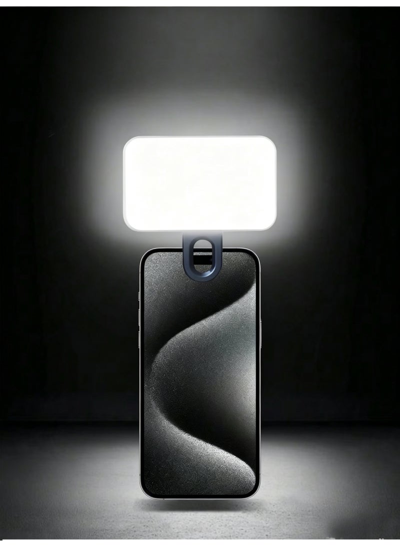 LED Portable Selfie Light: Rechargeable Phone Fill Lights with Clip, USB-C Charging, 3000-6500K 3 Light Modes ,Clip-on Light for Phone/Tablet/Laptop video shooting - Image 1