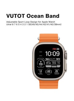 Generic Ocean Band For Apple Watch Band 49mm 45mm 44mm 42mm Men Women, Soft Silicone Sport Band Replacement Strap for Apple Watch Ultra2/Ultra iWatch Series SE 9 8 7 6 5 4 3 2 1  - Image 2