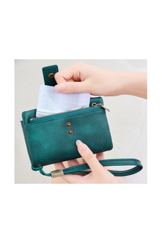 Womens Short Small Wallet RFID Blocking Leather Trifold Clutch Wallet Credit Card Holder Ladies Travel Wallet Purse - Image 2