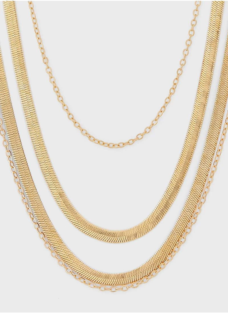 ELLA Layered Mix Chain Necklace