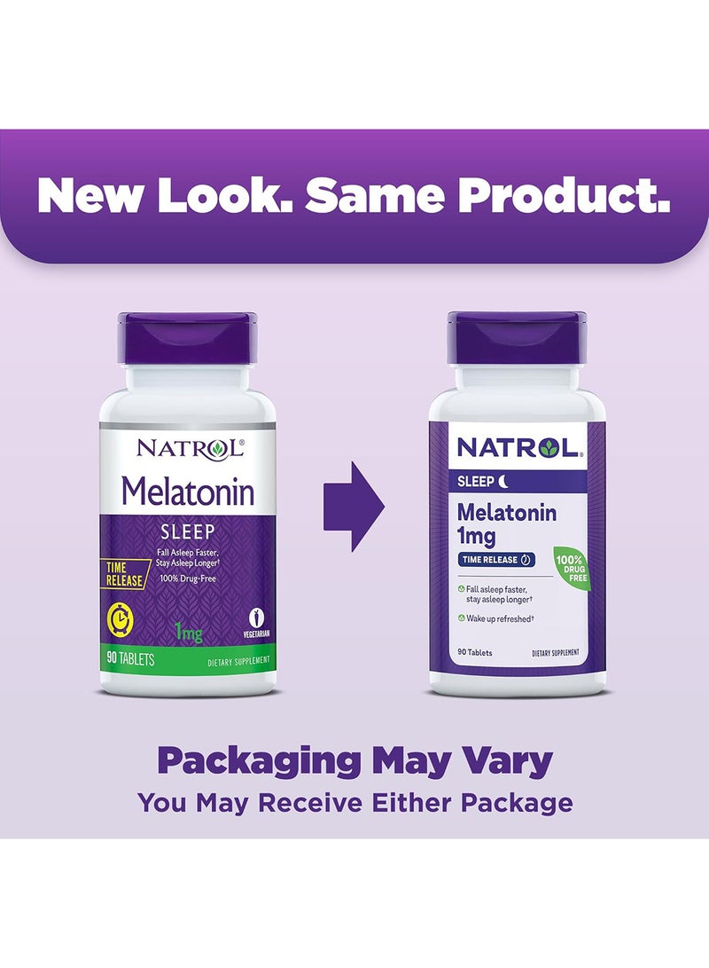 ناترول الميلاتونين 1 ملغ، إصدار زمني، 90 قرصًا - Image 2