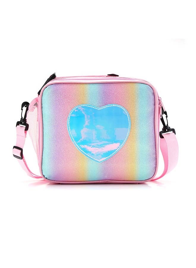 general Kids Girls Lunch Box, Insulated Tote Bag Leakproof Insulated Cooler Bag Reusable Lunch Bag For School Office Outdoor (Pink With Shoulder Strap) - Image 1