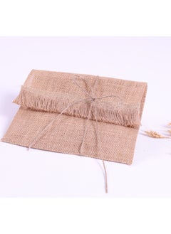 Jute envelope with tassel fringe edge, 14x19 cm 10 pieces - pzsku/ZB33EF65A360FA472B208Z/45/_/1729229009/148aa574-da09-4a94-8740-4227166e2b7c