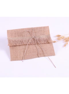 Jute envelope with tassel fringe edge, 14x19 cm 10 pieces - pzsku/ZB33EF65A360FA472B208Z/45/_/1731190513/fd81f77a-d56e-41b6-b3e3-d4bbc5d487a1