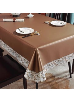 EBMINI New Waterproof Oil Resistant Heat-Resistant Washable PU Tablecloth 