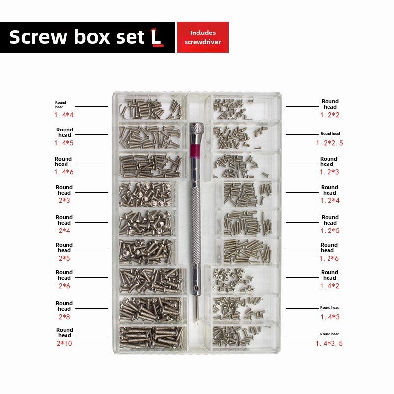 Glasses small screw notebook screw accessories belt screw screw repair small size screw miniature screw suit(Small screws suit) - Image 1