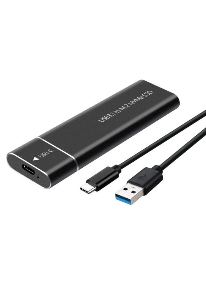 Gen2 M.2 Mobile Hard Drive Box TYPE-C Note Solid State NGFF/NVME Dual ProtoCol Aluminum Alloy USB3.1-Color:Silver NGFF+NVME Protocol - Image 3