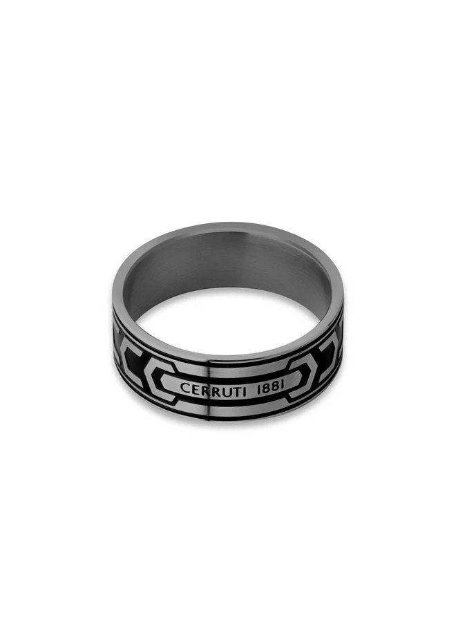 CERRUTI 1881 Bold Black Finger Ring for Men