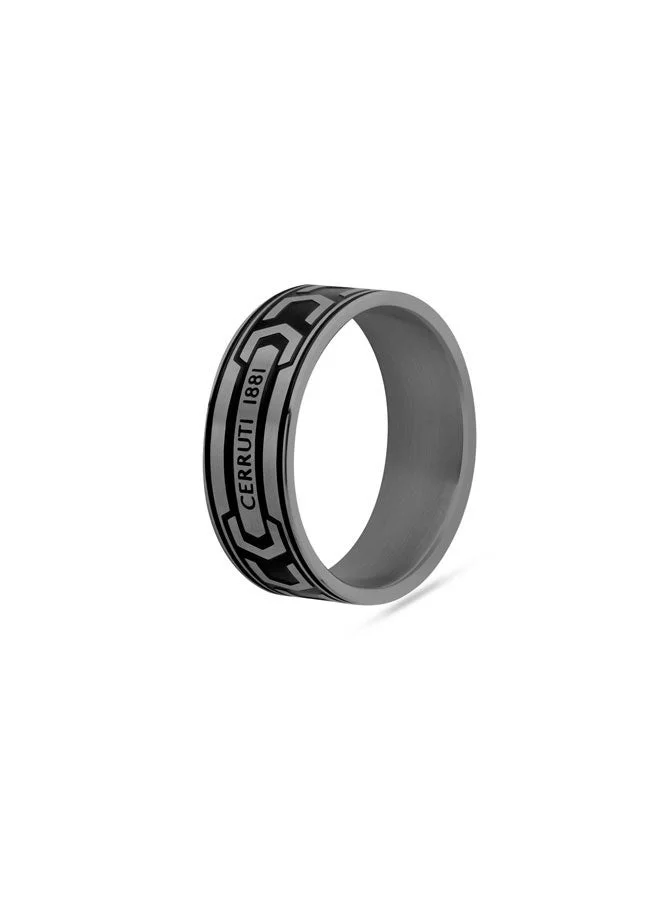 CERRUTI 1881 Bold Black Finger Ring for Men