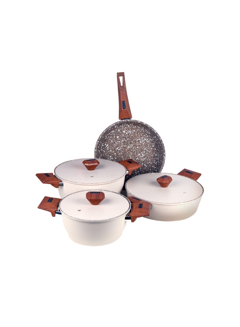 GIGILLI Aluminium Cookware Set, 7 pcs