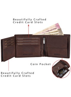 HORNBULL HORNBULL Eddie Leather Wallet for Men | Wallets Men with RFID Blocking | Mens Wallet (Brown1)  - Image 4