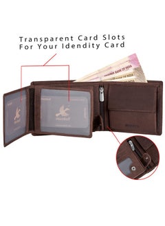 HORNBULL HORNBULL Eddie Leather Wallet for Men | Wallets Men with RFID Blocking | Mens Wallet (Brown1)  - Image 5