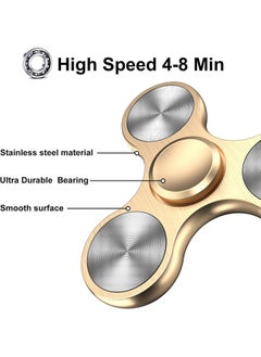 Eraysun Golden Fidget Spinners Toy, Metal Stainless Steel Bearing High Speed 4-8 Min Spins, EDC ADHD Stress Anxiety Relieves Reducer Fidgets Finger Toys, Novelty Gift for Kids and Adults  - Image 3