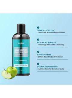 KUNDAL Pro Deep Cleansing & Oily Scalp [Apple Green Tea] Hair Shampoo - Sensitivity Care, Reduce Flakes, Relieves Scalp Shampoo 10.8 Fl Oz X 2Ea  - Image 3