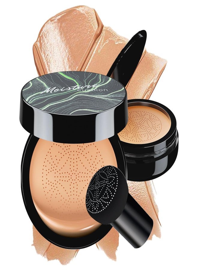 OETUIOW Mushroom Head Air Cushion CC Cream - BB Cream Face Makeup Foundation for Mature Skin Moisturizing Concealer Brighten Long-Lasting, Even Skin Tone for All Skin Types (Medium) - Image 1
