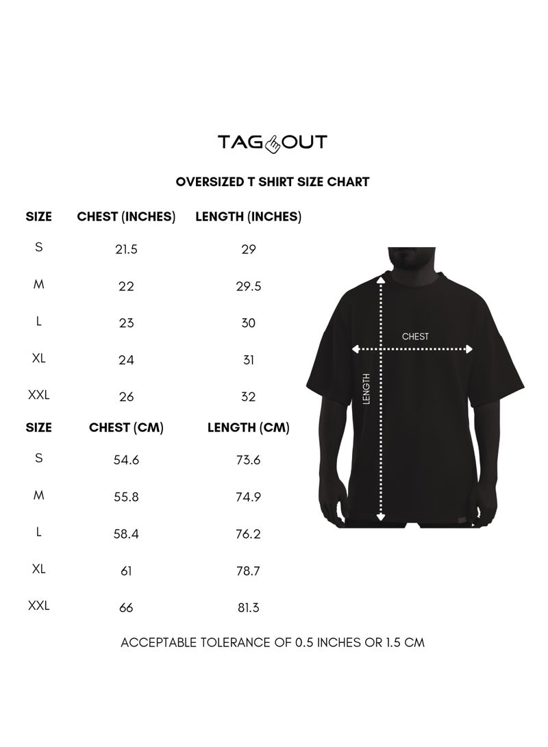 TAG OUT Unisex Summer Oversized Loose T-shirt Drop Shoulder Boxy Fit  - Image 4