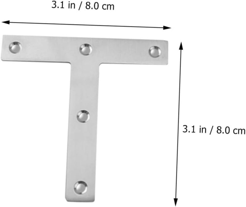 VOSAREA 20pcs Shape Mending Plate Joining Bracket Flat Mending Brackets for Light Fixture Mounting - Image 2