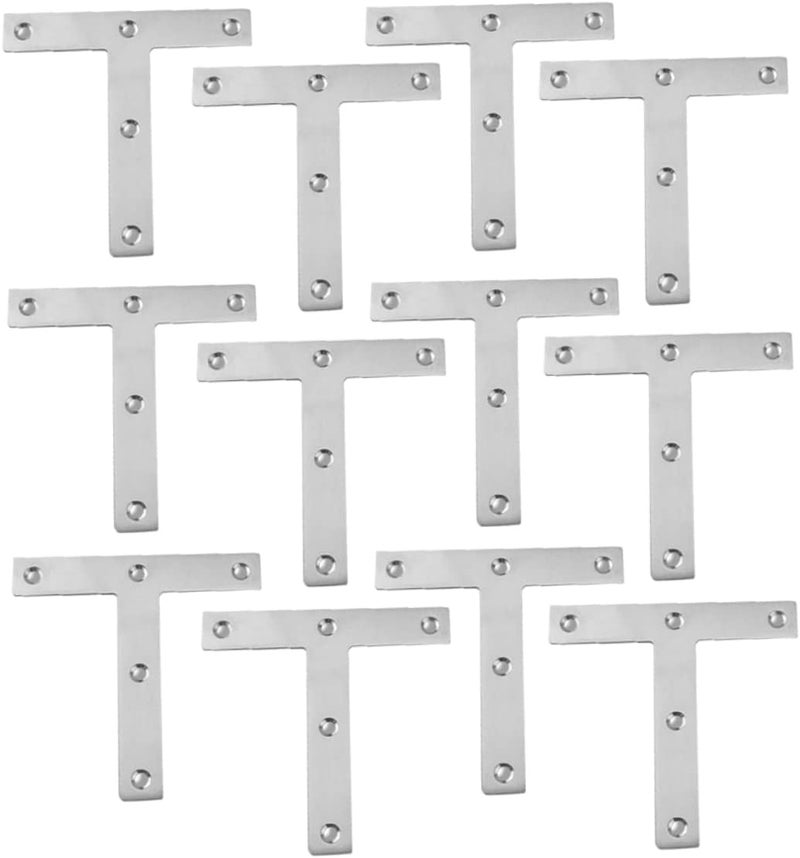 VOSAREA 20pcs Shape Mending Plate Joining Bracket Flat Mending Brackets for Light Fixture Mounting - Image 1