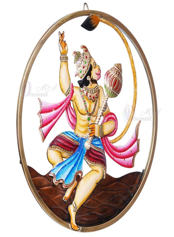 Discount ARA Hnadcrafted & HandPainted Hanuman Ji Wall Frame Hanging For Temple/Home Decorative Items/Vastu Hanuman Ji Wall Frame - Image 4