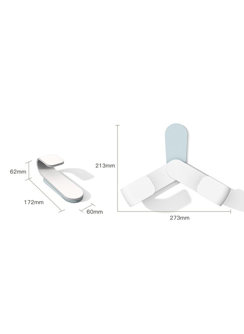 MOMISY MOMISY Plastic Self Adhesive Pot Lid Holder NoPunch WallMounted Rotatable Rack Pan Cover Organizer Storage Kitchen Household Set Tools White Hook  - Image 5
