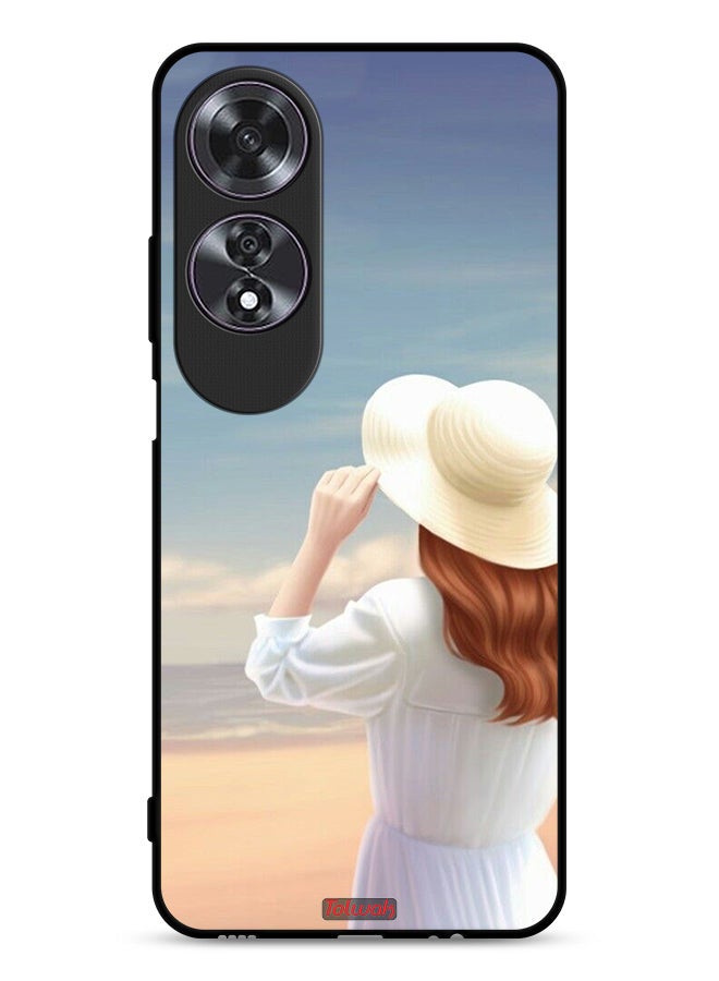 Tolwak Oppo A60 Protective Case Cover Hat Girl Standing - Image 1