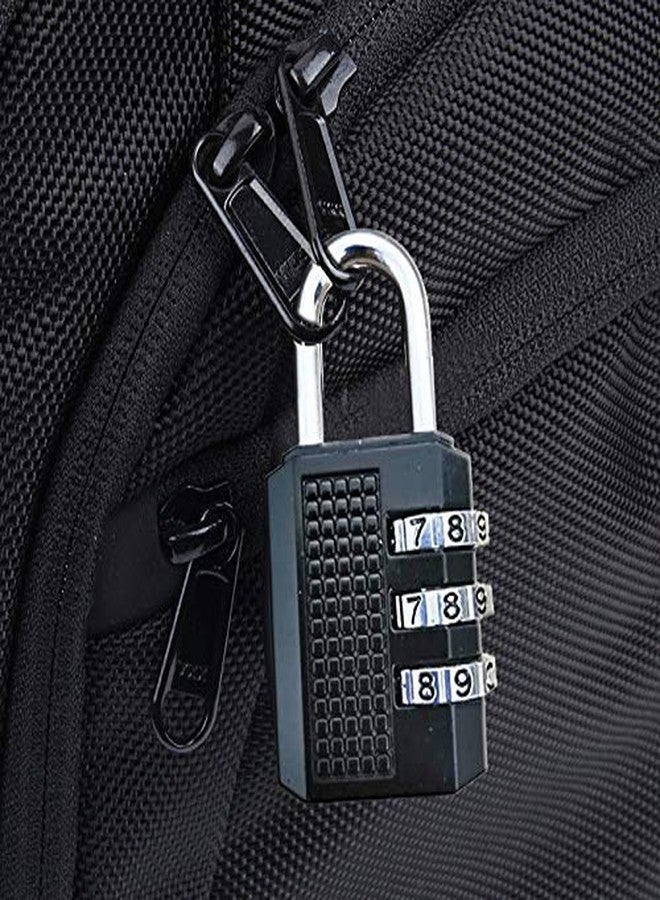 Hyderon Painted Metal Luggage 3 Digit Pad Lock (Black) - Image 2
