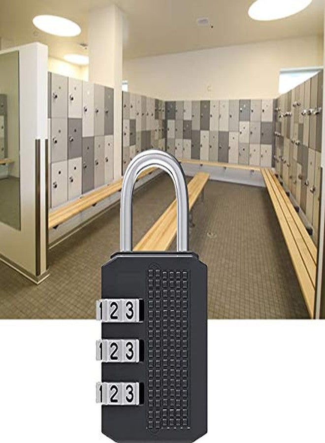 Hyderon Painted Metal Luggage 3 Digit Pad Lock (Black) - Image 5