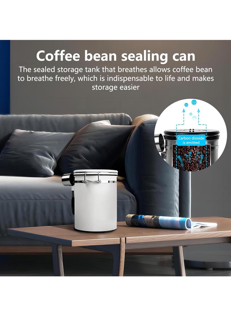 General Stainless Steel Coffee Grounds and Beans Container Canister with Date-Tracker - CO2-Release Valve and Measuring Scoop  for Grounds Coffee, Beans, Tea, Flour, Cereal, Sugar  - Image 3